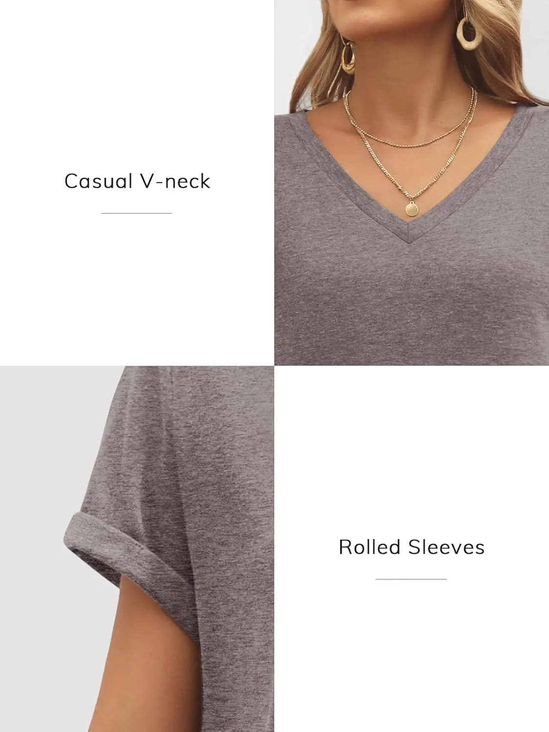 ATHMILE T Shirts Short Sleeve V Neck Tees for Women Fashion Tops Trendy Lightweight Casual Summer Outfits Clothes 2025 Beach