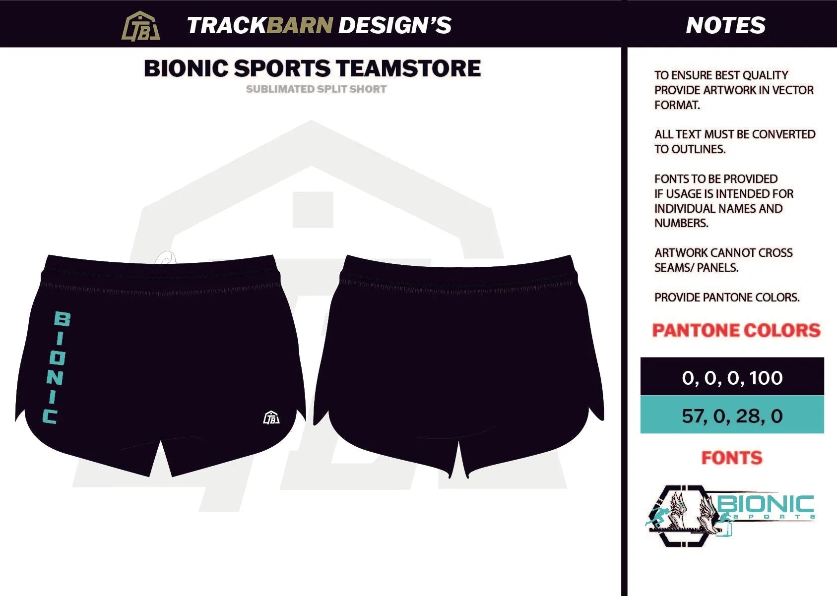 Bionic-Sports- Youth Split Track Short