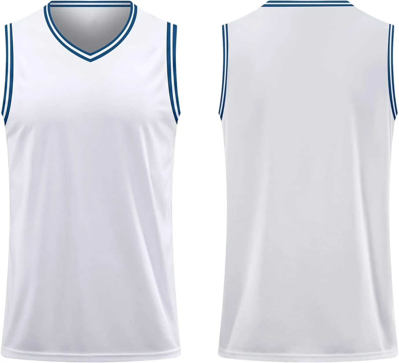 Blank Men's Basketball Jersey Cuff Stripes Team Athletic Scrimmage Uniform Mesh Sport Shirt S-3XL