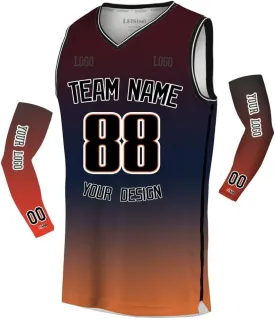 Custom Gradient Basketball Jersey Design Any Team Name Logo,Personalized Sport Jerseys for Men/Women/Youth