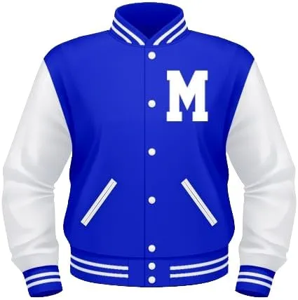 Custom Varsity Jacket, Baseball/Basketball Letterman Unisex Wool and Leather Varsity Jacket Mens/Womens