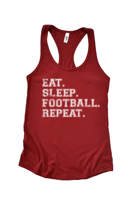 Eat Sleep Football Repeat fb0028_tank