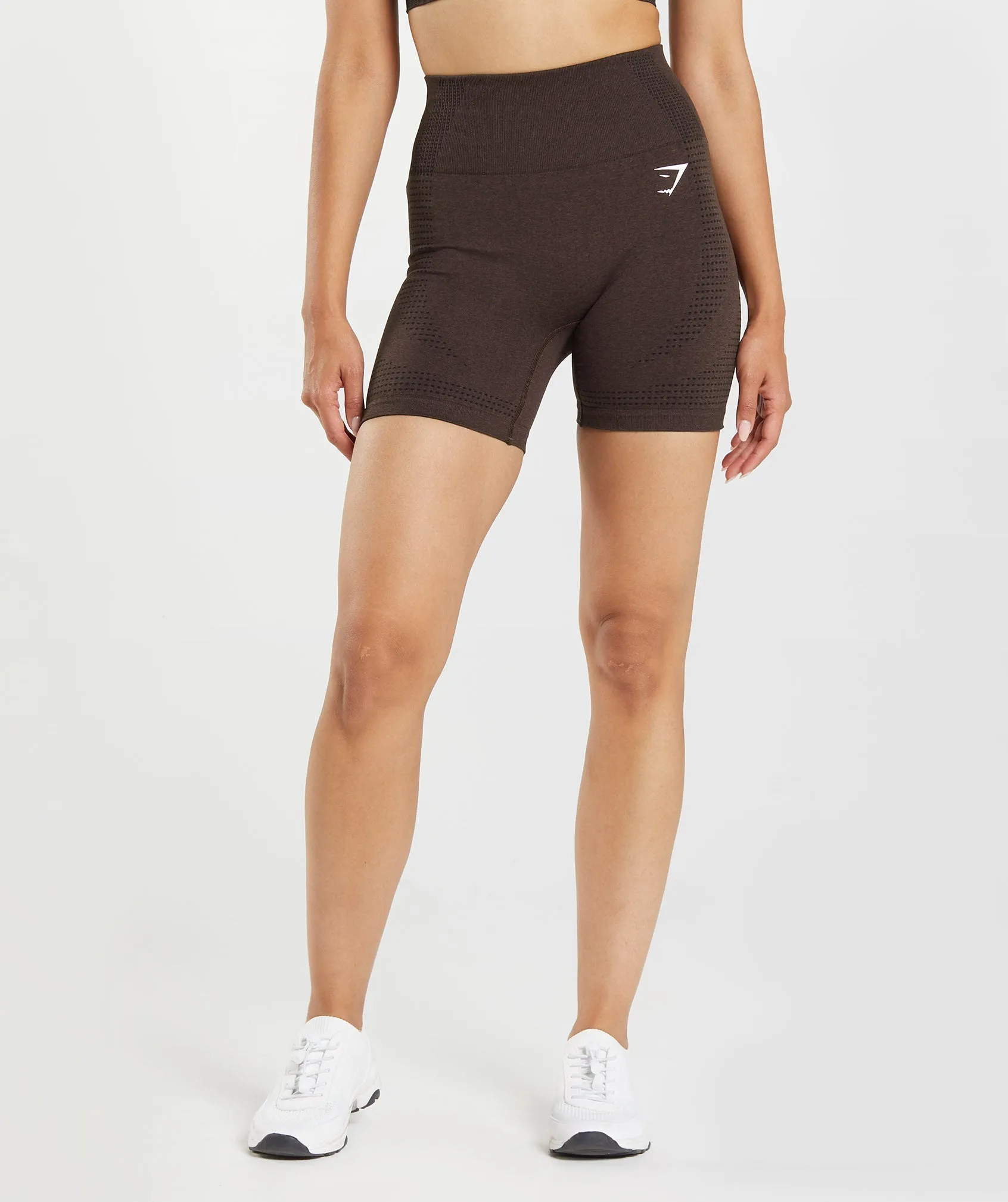 Gymshark Vital Seamless 2.0 Shorts - Cherry Brown Marl