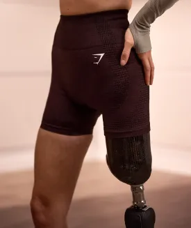 Gymshark Vital Seamless 2.0 Shorts - Cherry Brown Marl