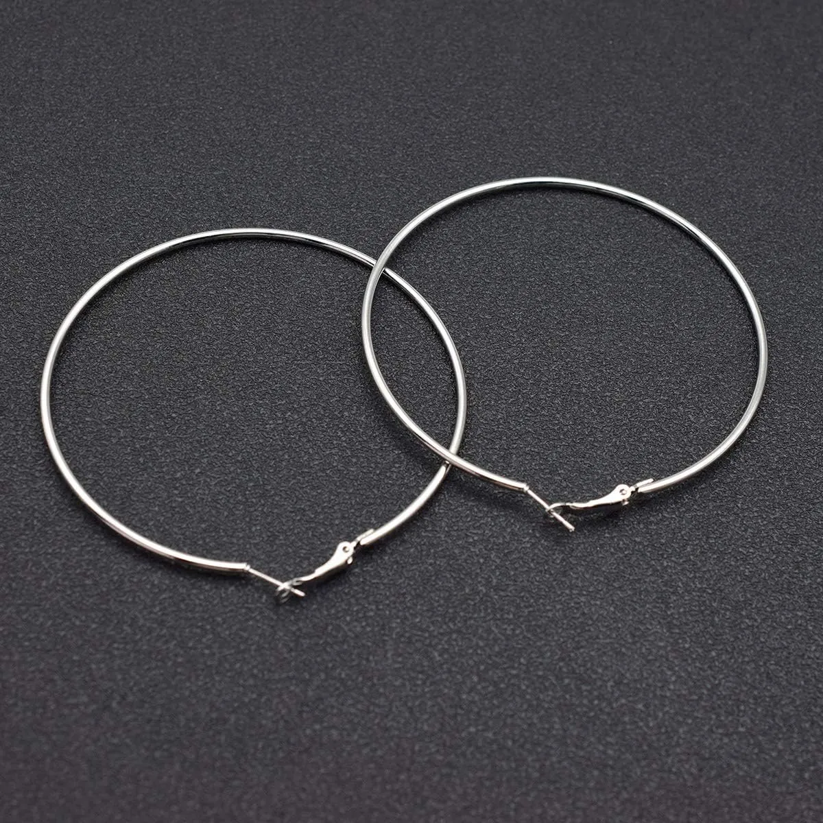Hypoallergenic Extra Large Basketball Hoop Earrings for Women Men - Big Thin Hoop Earrings