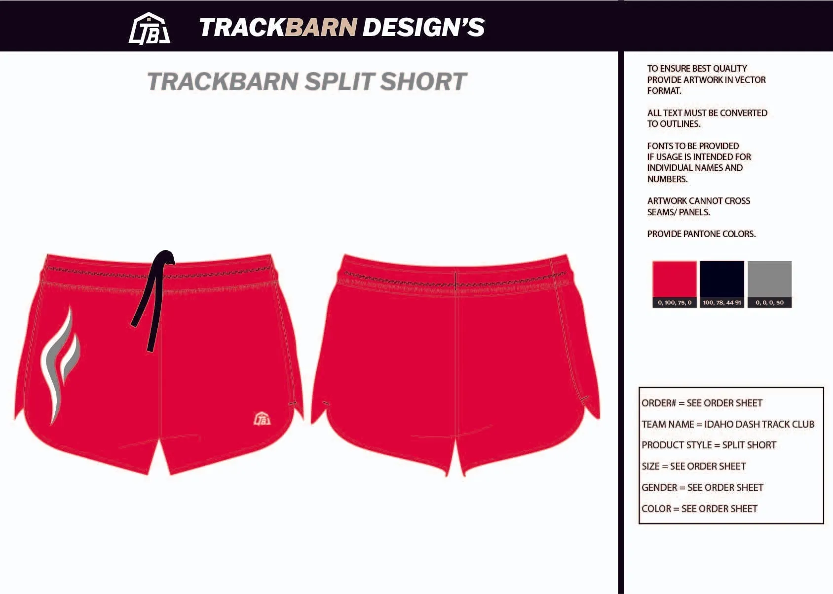 Idaho-Dash-TC Youth Split Track Short