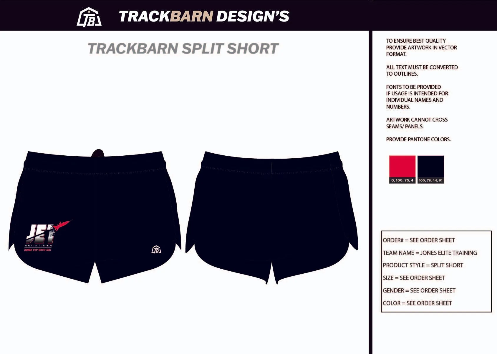 Jones-Elite-Training Youth Split Track Short