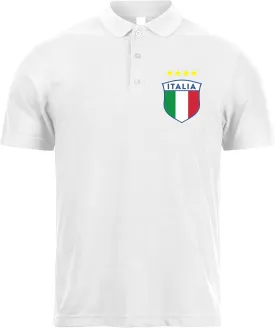 lepni.me Mens Italy Football Polo Shirt with Name and Number, Italian Flag Badge Custom Jersey, European Championship 2024