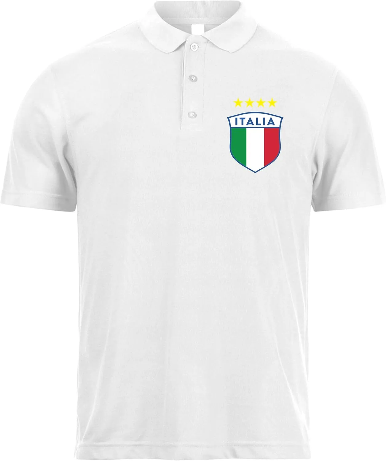 lepni.me Mens Italy Football Polo Shirt with Name and Number, Italian Flag Badge Custom Jersey, European Championship 2024
