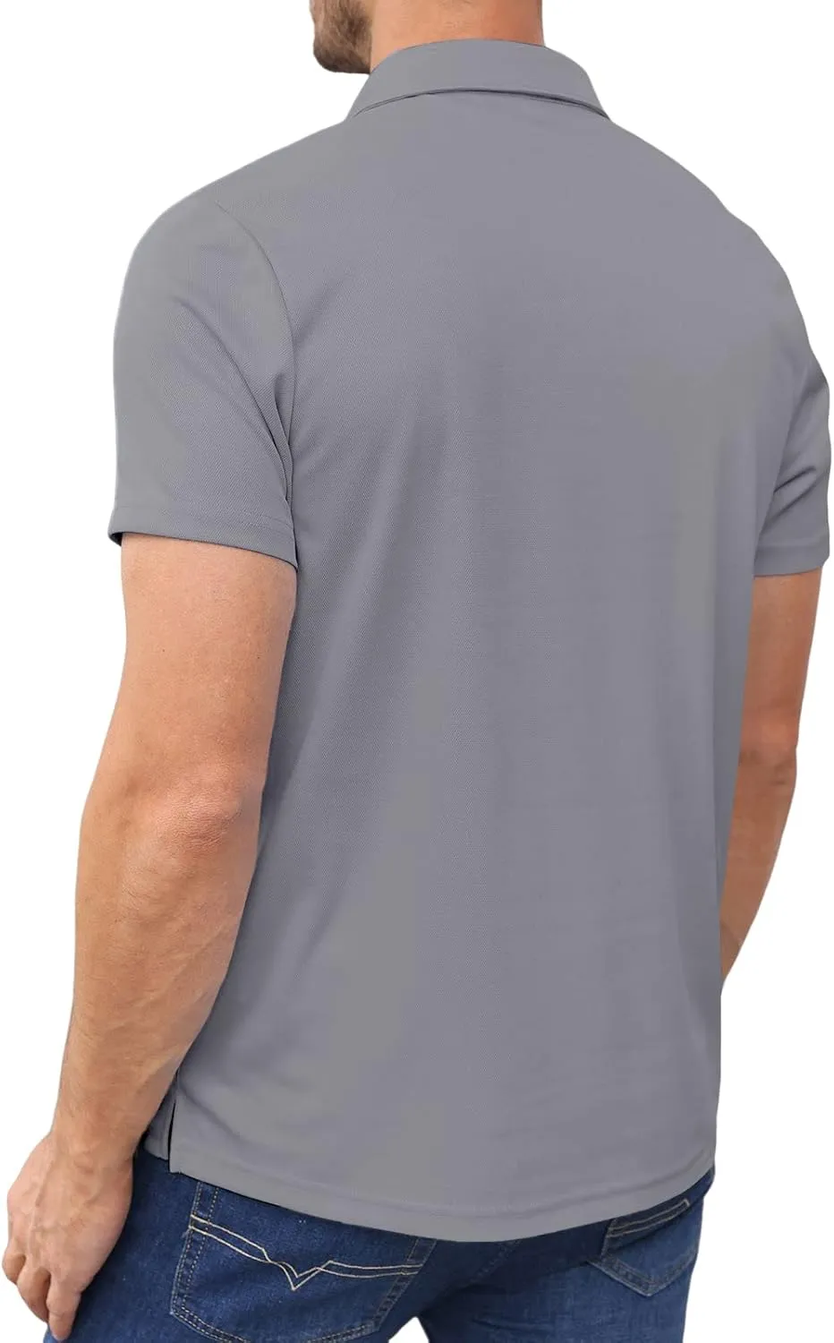 Lexiart Mens Athletic Golf Polo Shirts - Short Sleeve Workout Polos Quick Dry T-Shirt