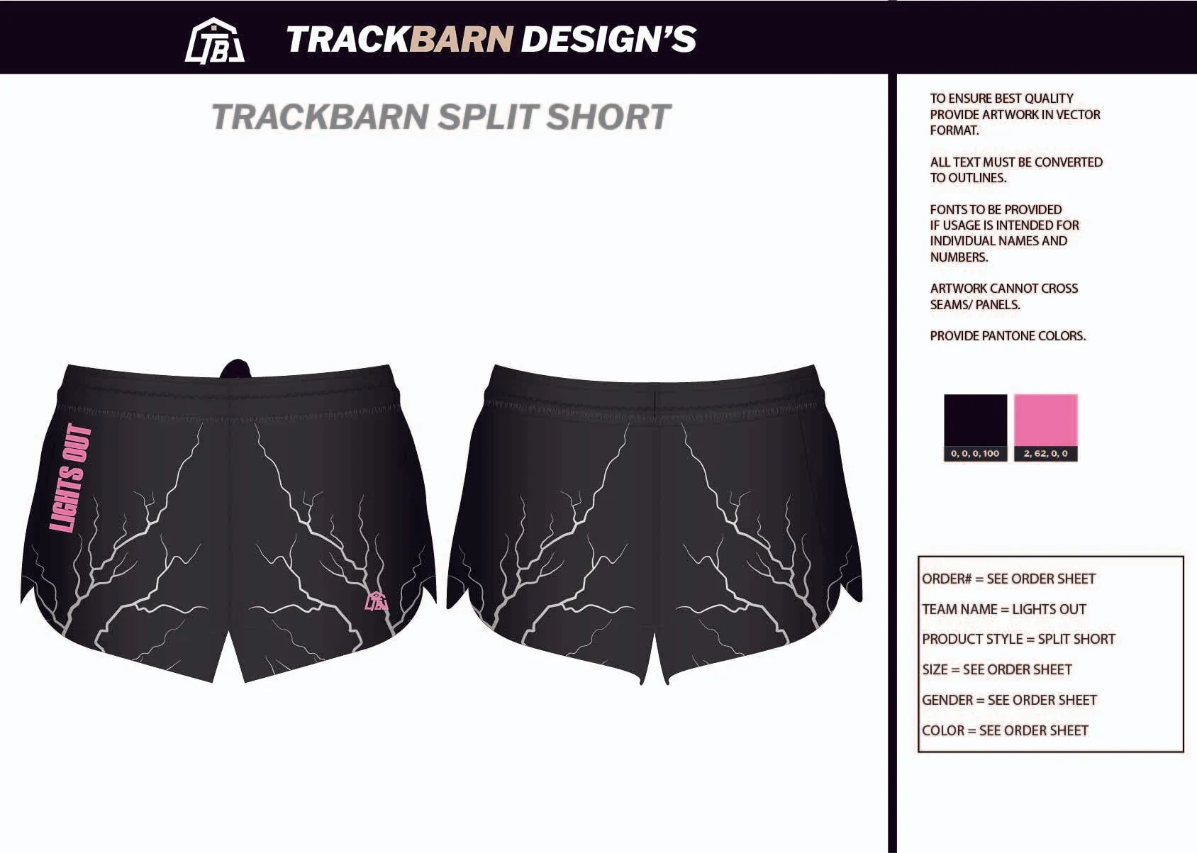 Lights-Out-PV Youth Split Track Short