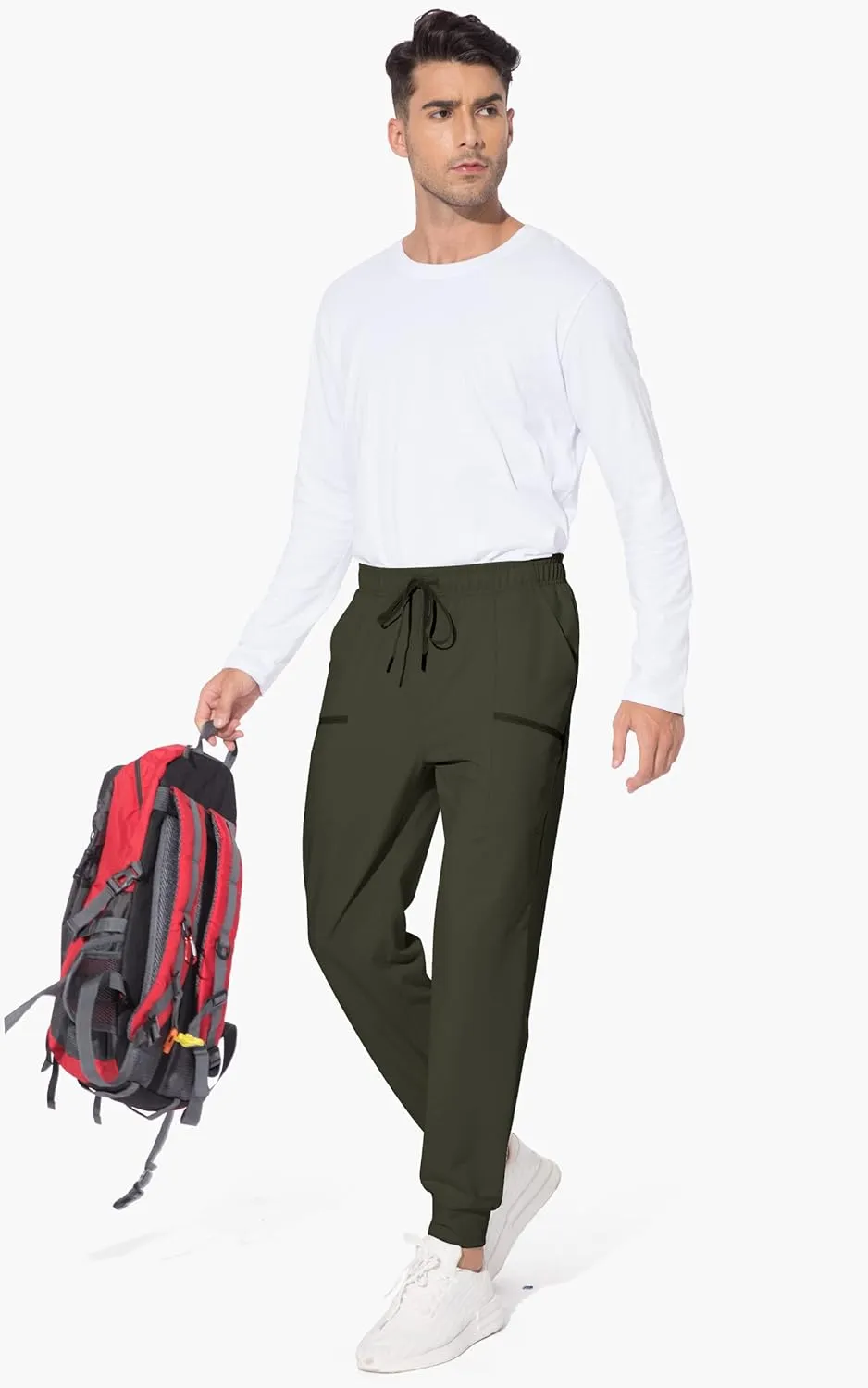 M MAROAUT Men's Joggers Pants - Lightweight Sweatpants with Zipper Pockets, Gym Workout Pants for Athletic Running Casual