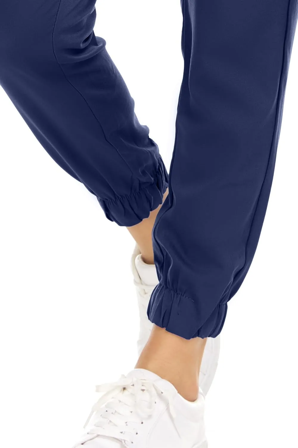 MediChic Scrub Sets for Women  8-Pocket V-Neck Jogger Scrubs, Anti-Wrinkle, Stretch Medical Nursing Uniforms