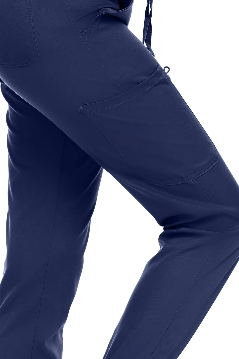 MediChic Scrub Sets for Women  8-Pocket V-Neck Jogger Scrubs, Anti-Wrinkle, Stretch Medical Nursing Uniforms