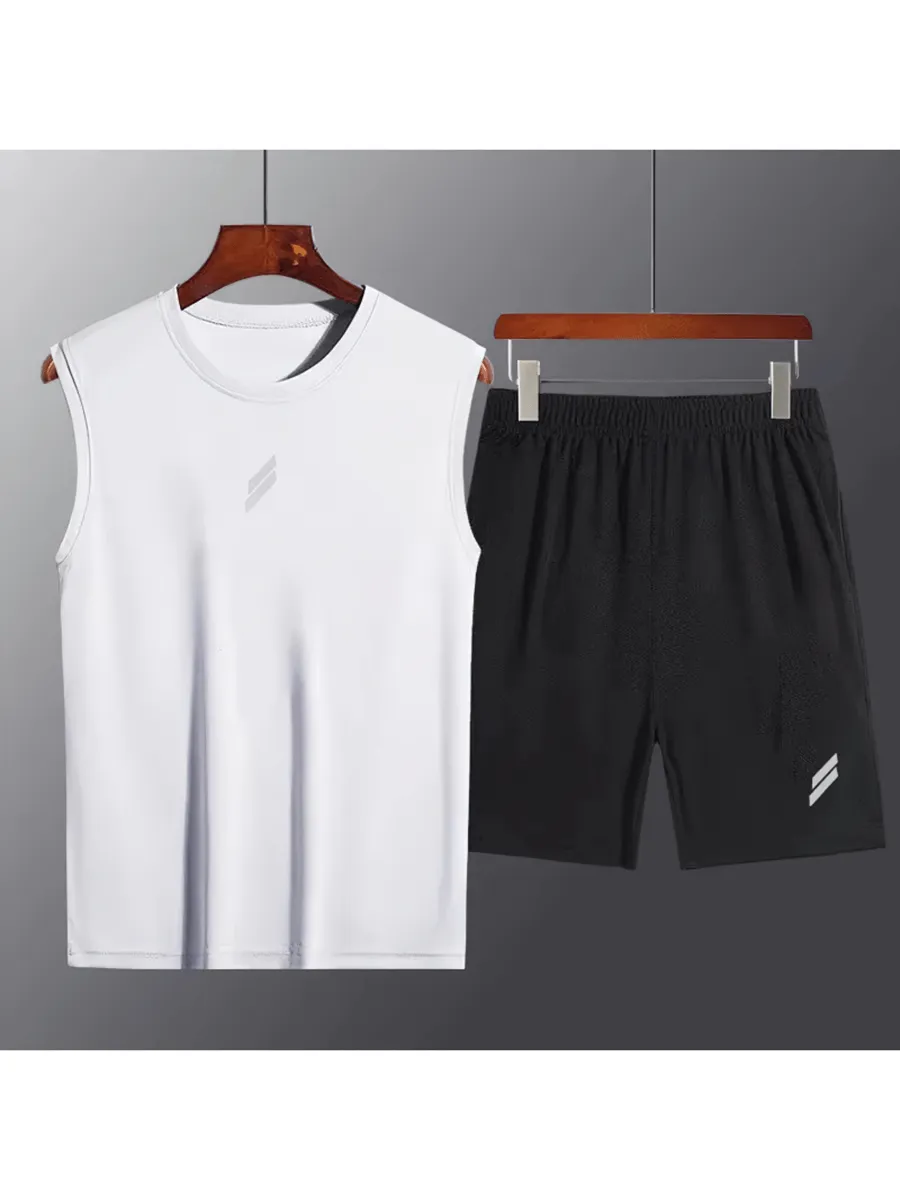 Men's Athletic Sleeveless Shirt and Shorts - SF2036