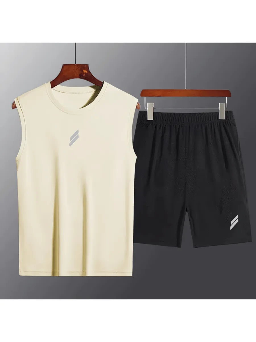 Men's Athletic Sleeveless Shirt and Shorts - SF2036