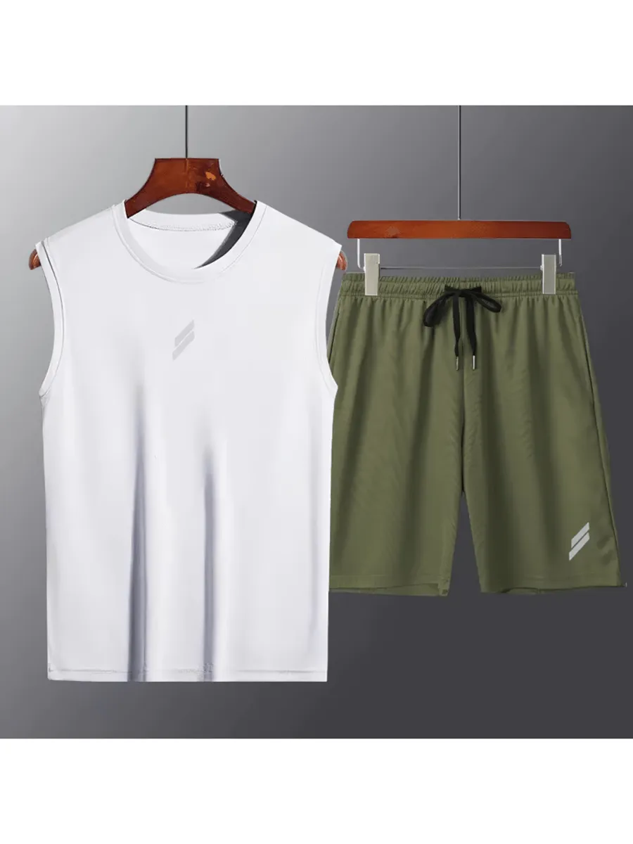 Men's Athletic Sleeveless Shirt and Shorts - SF2036