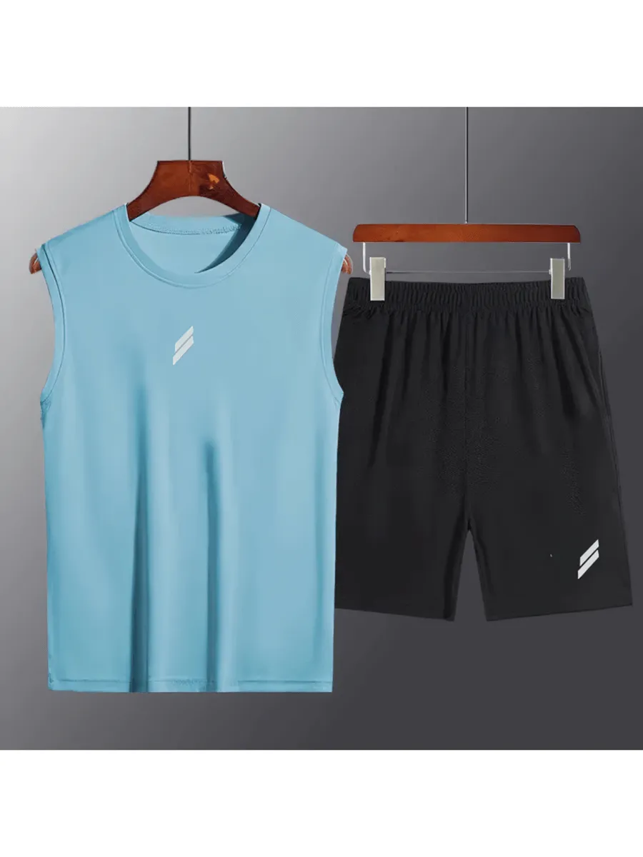 Men's Athletic Sleeveless Shirt and Shorts - SF2036