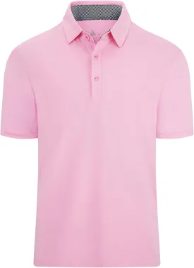 Men's Polo Shirts Short Sleeve Moisture Wicking Performance Golf Shirts Collared Lightweight Casual T-Shirt Athletic