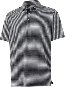 Rouen Golf Shirts for Men Moisture Wicking Lightweight Dry fit Performance Sports Stripe Collared Golf Polo Shirts for Men