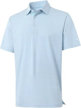 Rouen Golf Shirts for Men Moisture Wicking Lightweight Dry fit Performance Sports Stripe Collared Golf Polo Shirts for Men
