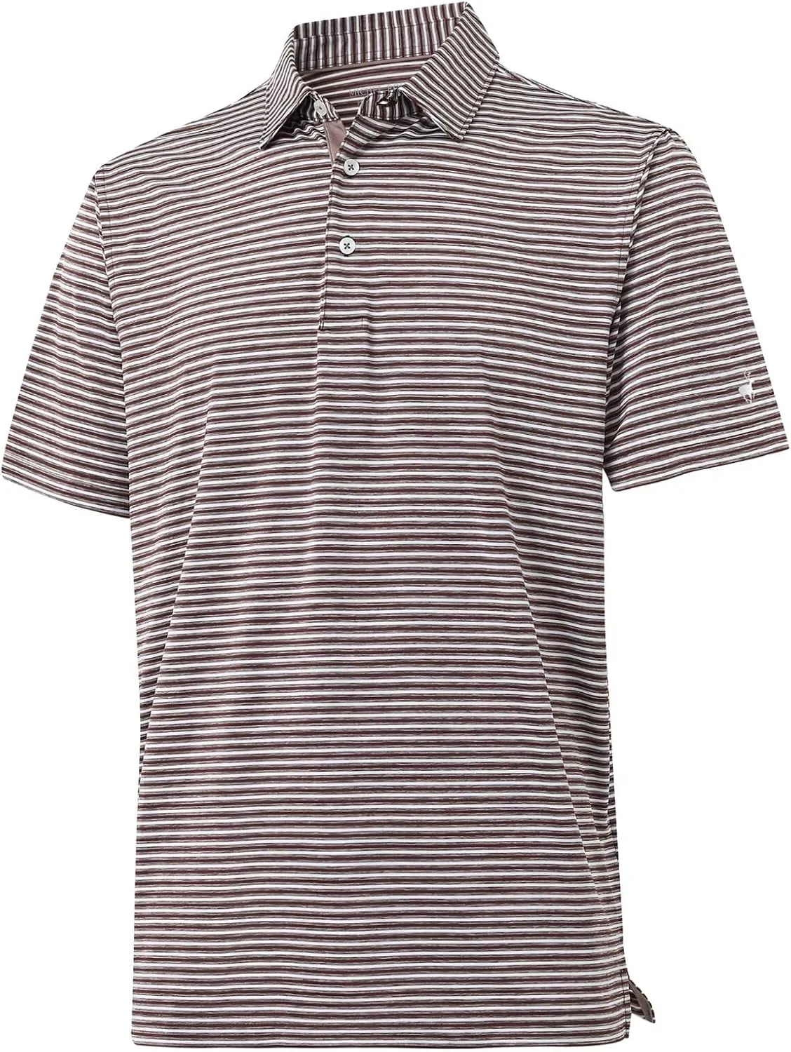 Rouen Golf Shirts for Men Moisture Wicking Lightweight Dry fit Performance Sports Stripe Collared Golf Polo Shirts for Men