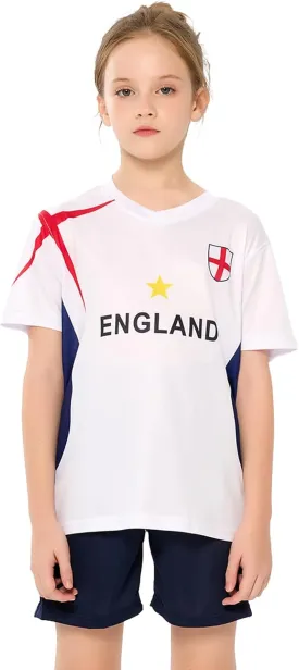 Soccer Jerseys for Kids Boys & Girls,Youth Soccer Jersey Practice Outfits Football Training Uniforms Set 4-16Y