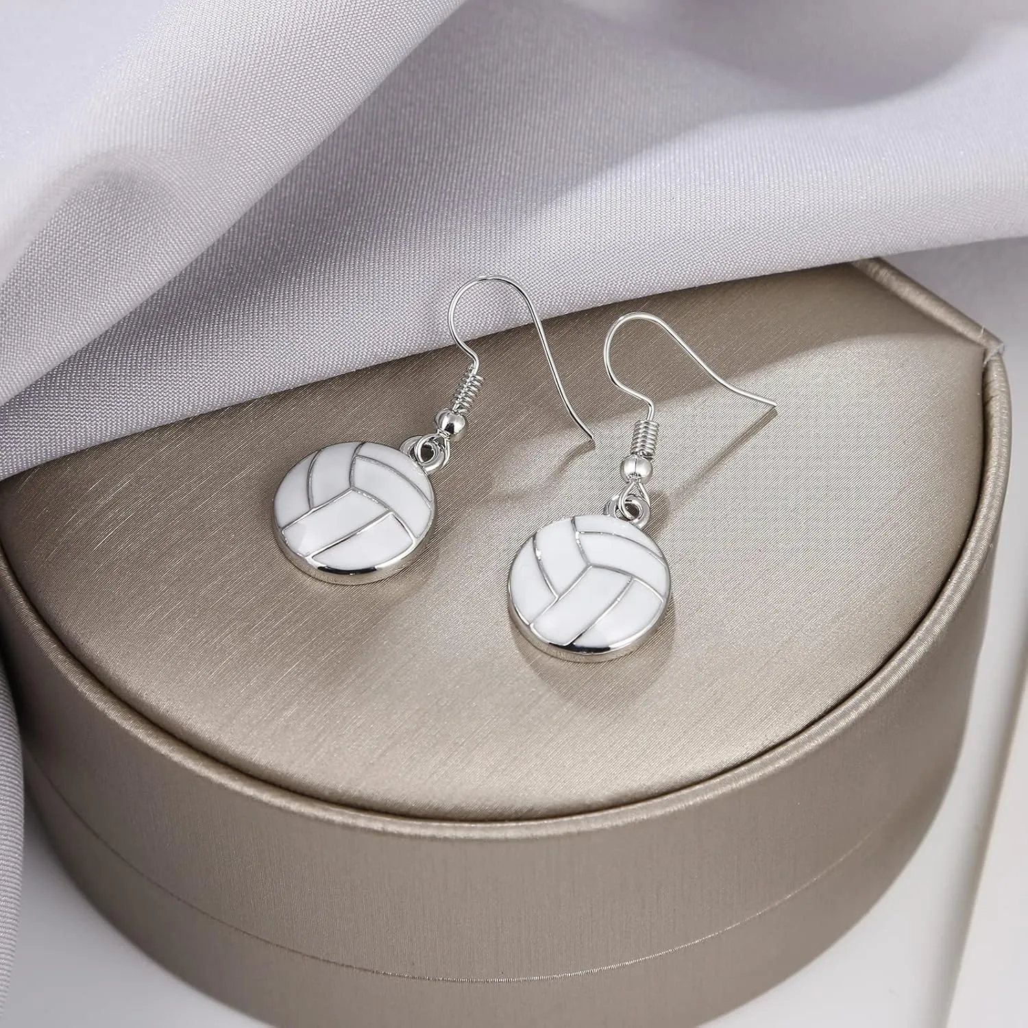Sport Ball Dangle Earrings, Football, Basketball, Soccer, Volleyball, Baseball Earrings for Women Fans