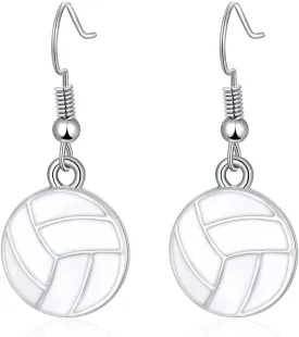 Sport Ball Dangle Earrings, Football, Basketball, Soccer, Volleyball, Baseball Earrings for Women Fans