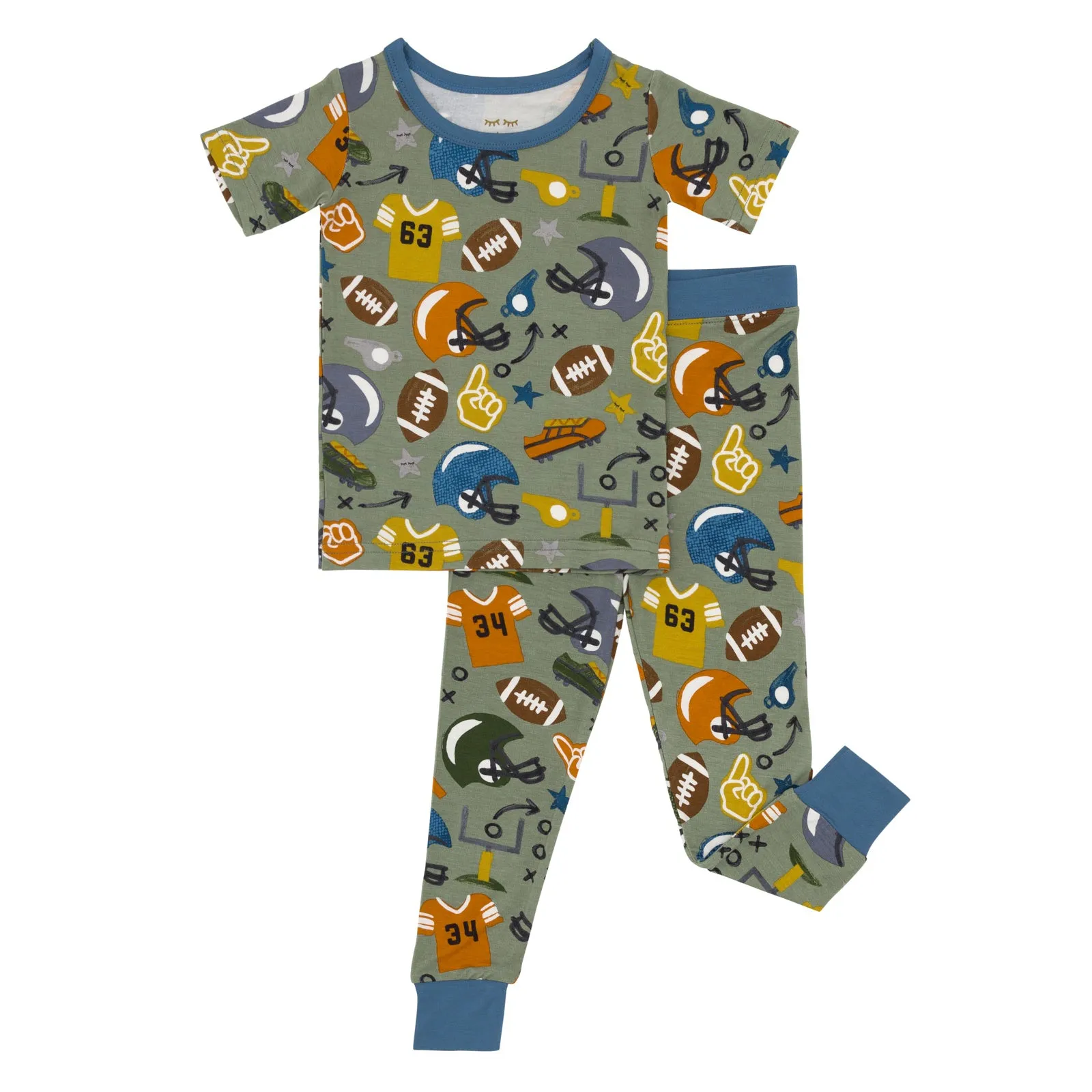 Touchdown Time Two-Piece Short Sleeve Pajama Set