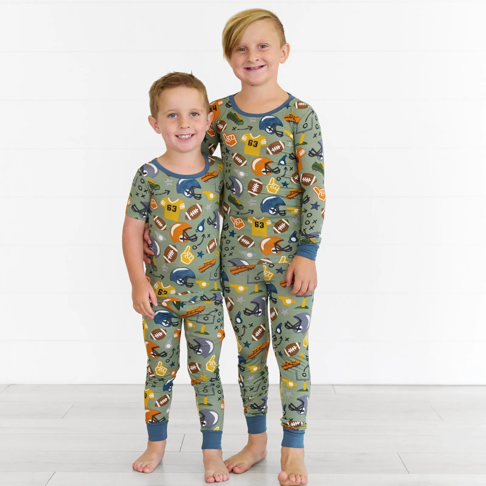 Touchdown Time Two-Piece Short Sleeve Pajama Set