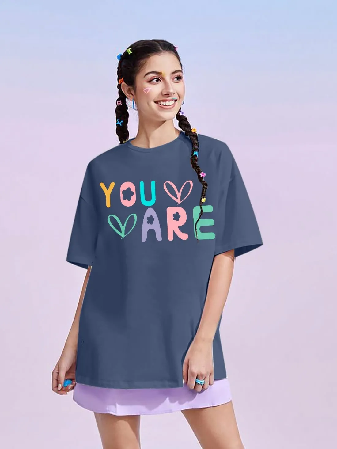 VILOVE You are Inspiration T Shirt Women Oversized Christian Shirts Positive Affirmation Tee Casual Blessed Saying Tops