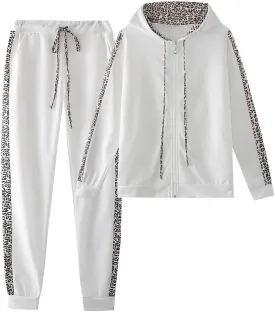 Women's 2 Piece Tracksuit Sweatsuits Sets Hoodie Sweatshirt and Jogging Sweatpants Suit